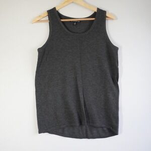 Signature Studio‎ Charcoal Gray Knit Sweater Tank Top Scoop Neck L Basic Capsule